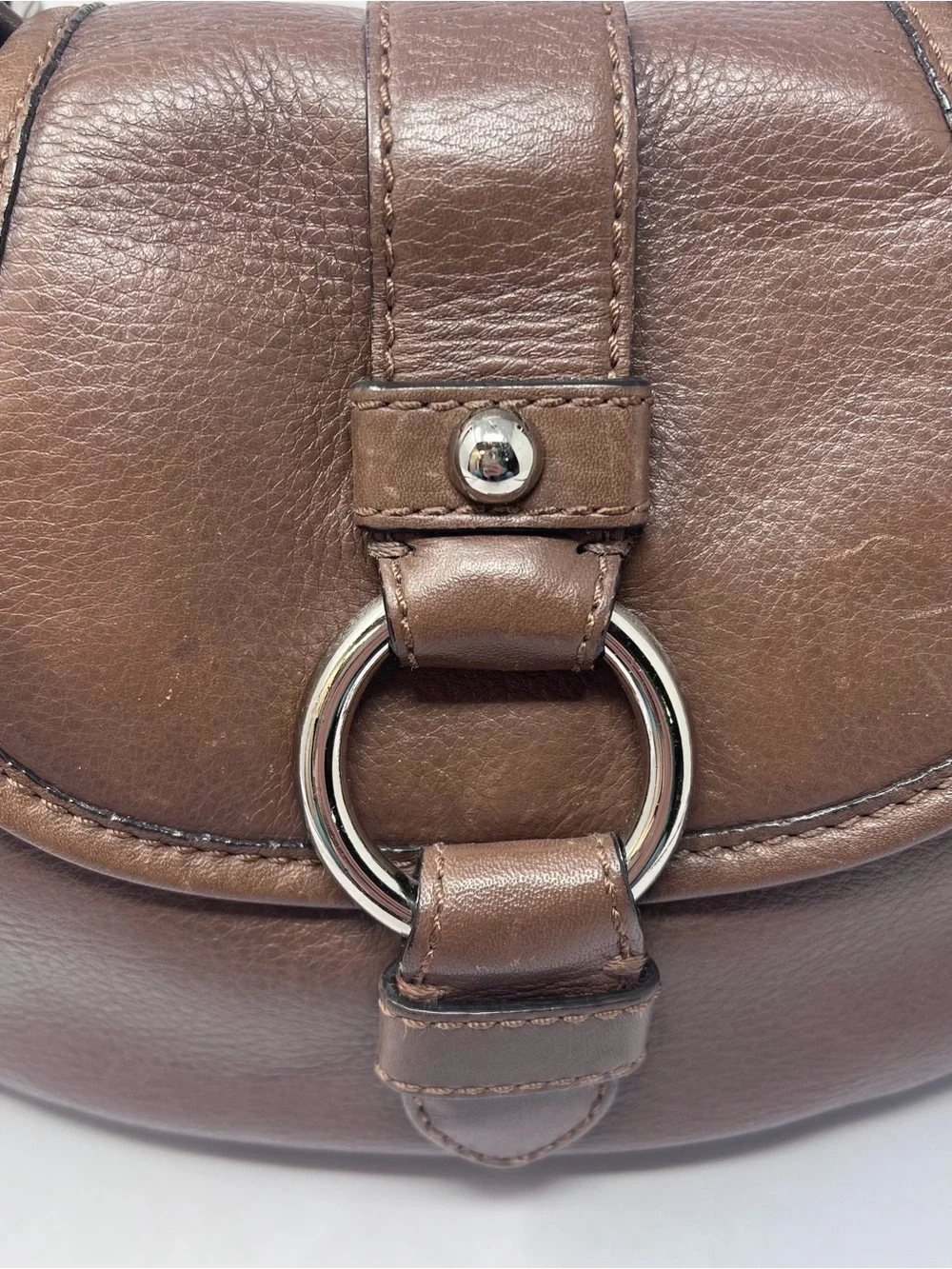 Banana Republic Vintage Brown Leather Hobo Shoulder Bag